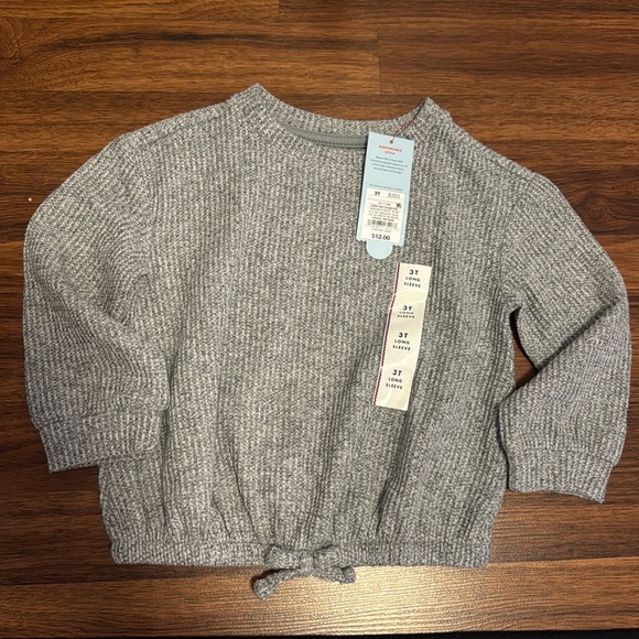 3T Cat & Jack Thermal Shirt with bow - Picture 1 of 4
